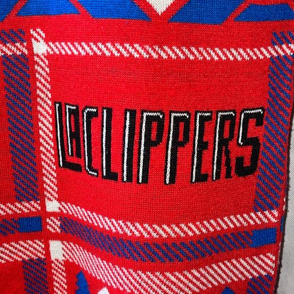 FOCO Klew NBA Los Angeles Clippers Busy Block Ugly Christmas Sweater Size S - Picture 5 of 6
